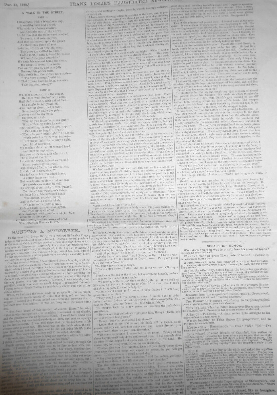 Frank Leslie's Illustrated Newspaper - December 13, 1862 - US Civil War, etc.