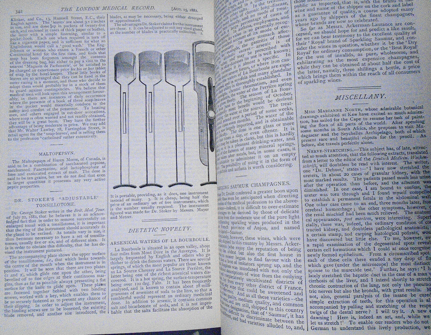 The London Medical Record, Volume X, 1882