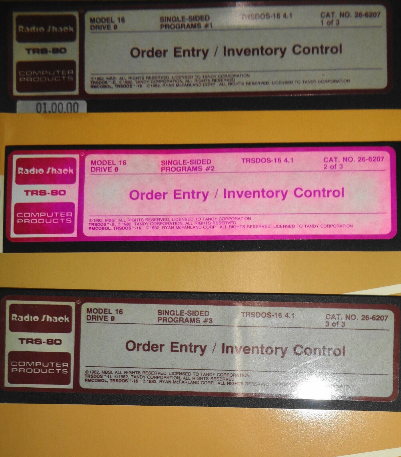 TRS-80 Model 16 Order Entry / Inventory Control Xenix Multi-User & TRSDOS-16