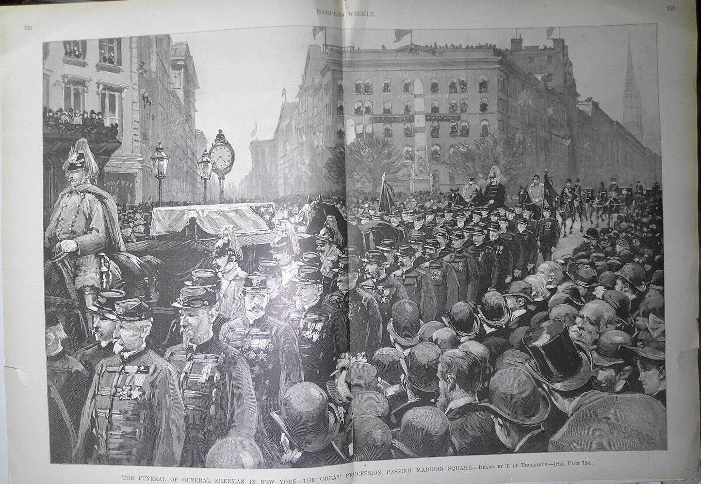 Funeral of General Sherman in New York Harper's Weekly, February 28, 1891