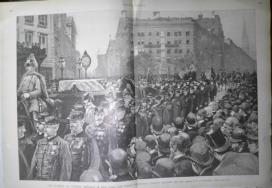 Funeral of General Sherman in New York Harper's Weekly, February 28, 1891