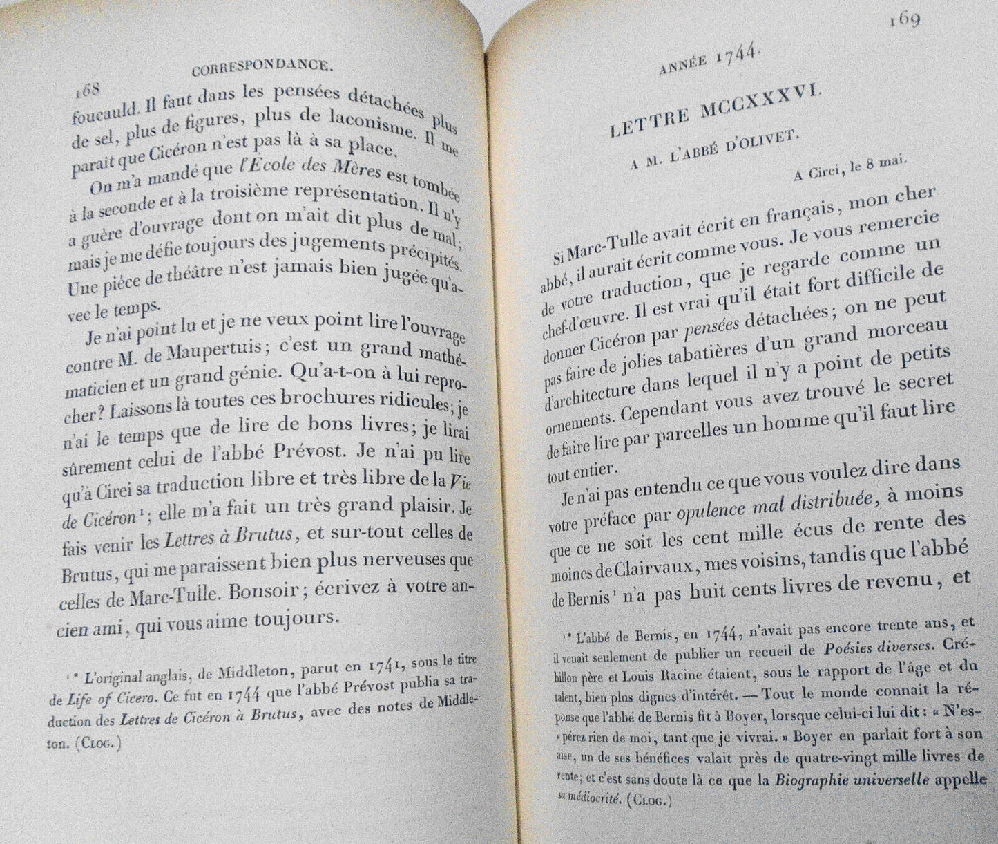 1830 - Oeuvres Completes De Voltaire, Tome 73 : Correspondance, Tome VI