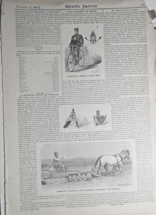 A Seat Attachment For Bicycles / Rastetter & Siebold's Bicycle Seat - 1891
