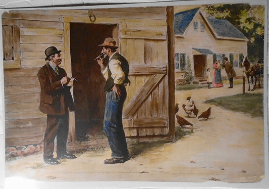 "Electioneering",  by A. B. Frost. 1907. Hand-colored.  Original print. Matted.