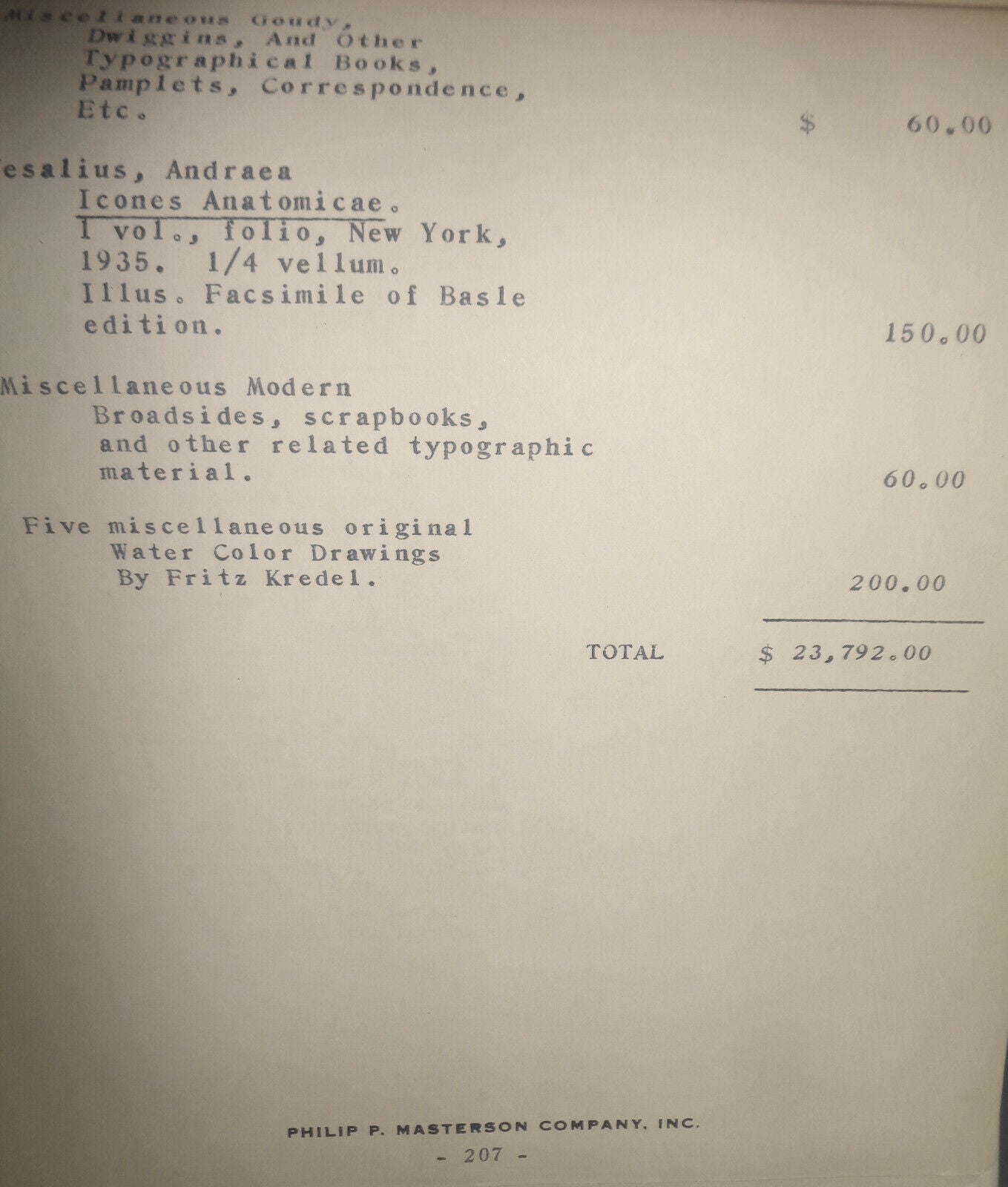 Appraisal - Estate of Mary Flagler Cary - Typographical Books, Fine Presses 1967