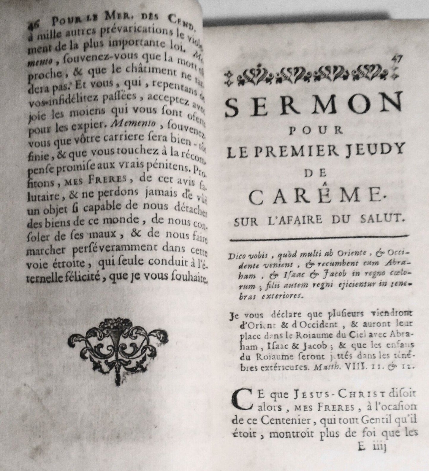 1736 Sermons du feu Pere Terrasson. Tome Premier