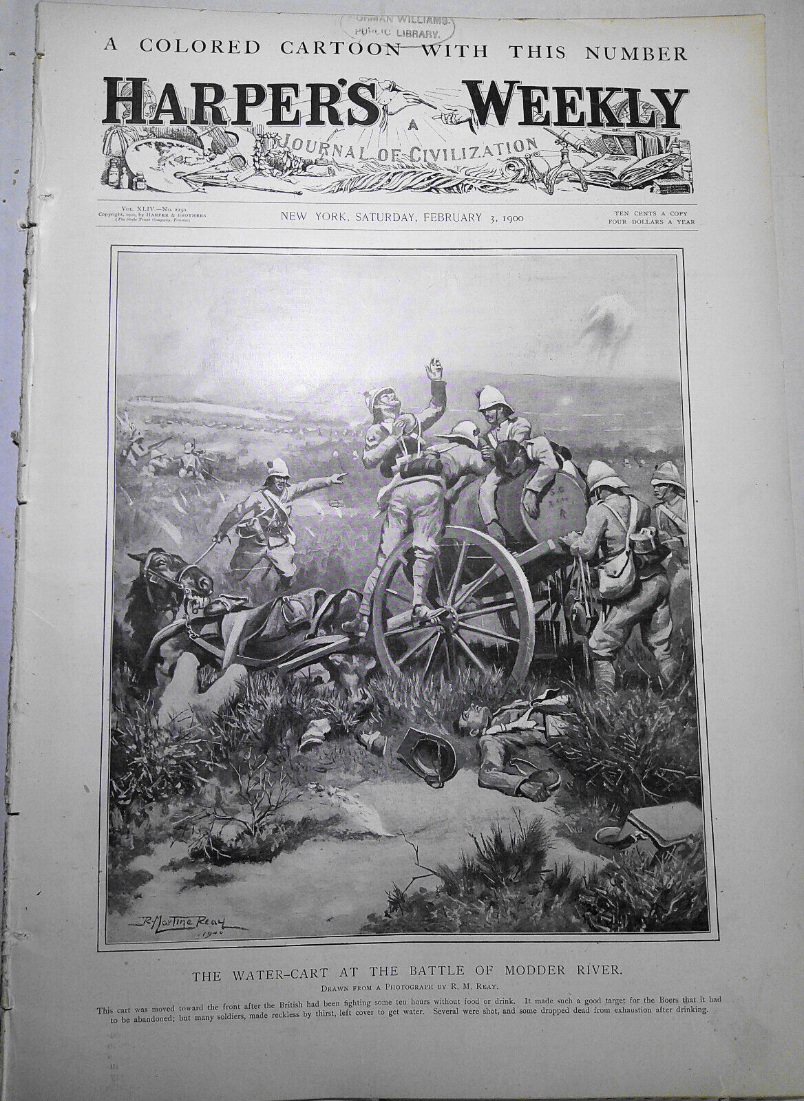 Harper's Weekly, February 3, 1900 - Boer War in South Africa; John Ruskin, etc