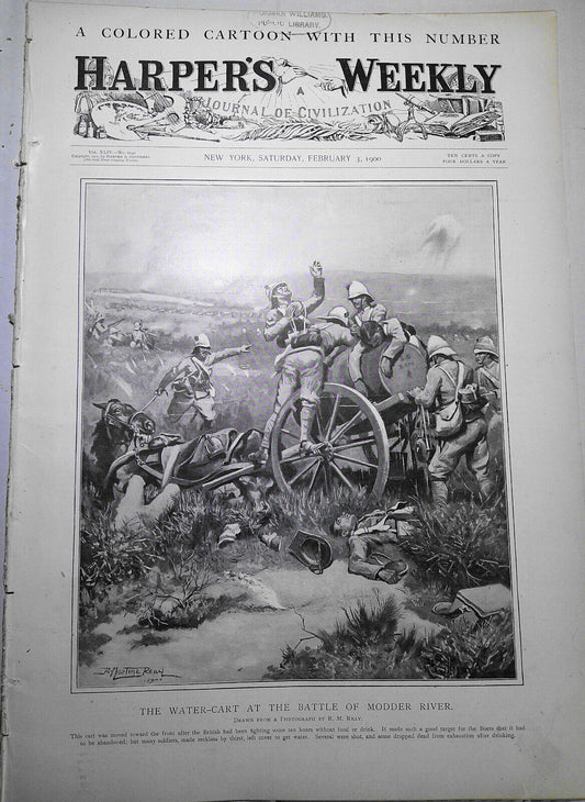 Harper's Weekly, February 3, 1900 - Boer War in South Africa; John Ruskin, etc