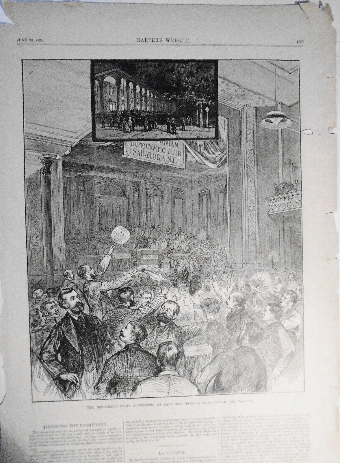 The Democrat State Convention At Saratoga -- June 28, 1884, Harper's Weekly