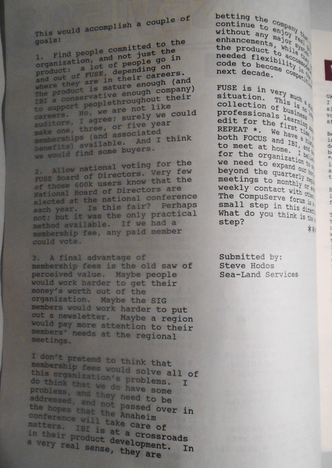 Fuseviews, Summer 1990. Focus Users Group publication by Fuse Inc.