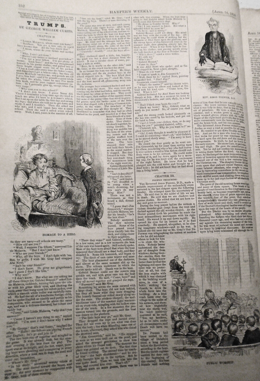 Harper's Weekly, April 16, 1859 - Eruption Of Mauna Loa Volcano; Emilio Dandolo
