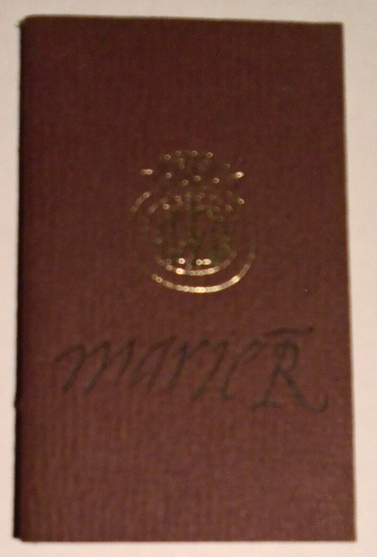Marie R. by Don Hildreth; Ash Ranch Press. 1990 Miniature book. Limited Edition.
