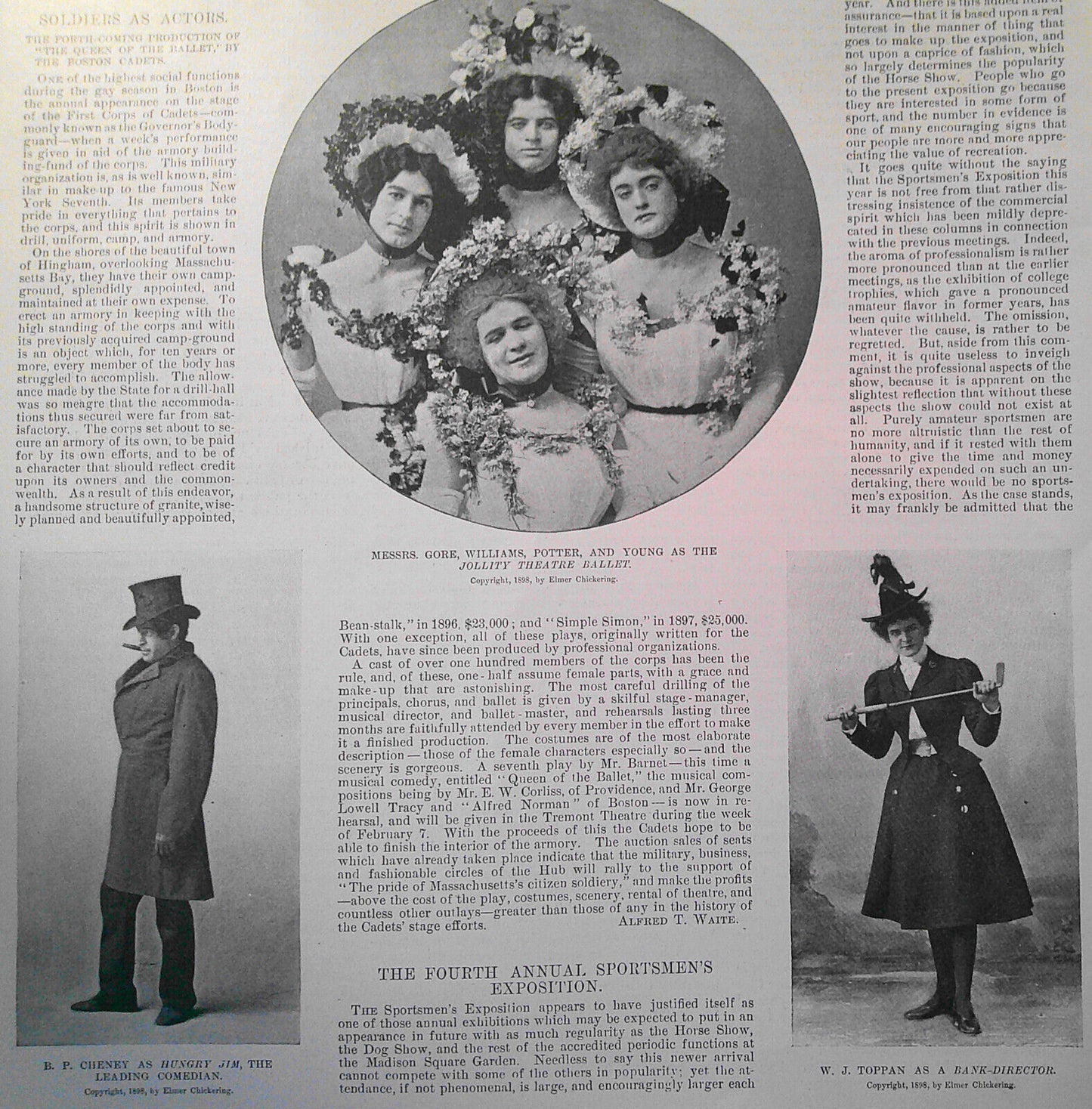 Soldiers as Actors - story & prints in Harper's Weekly, January 29, 1898.