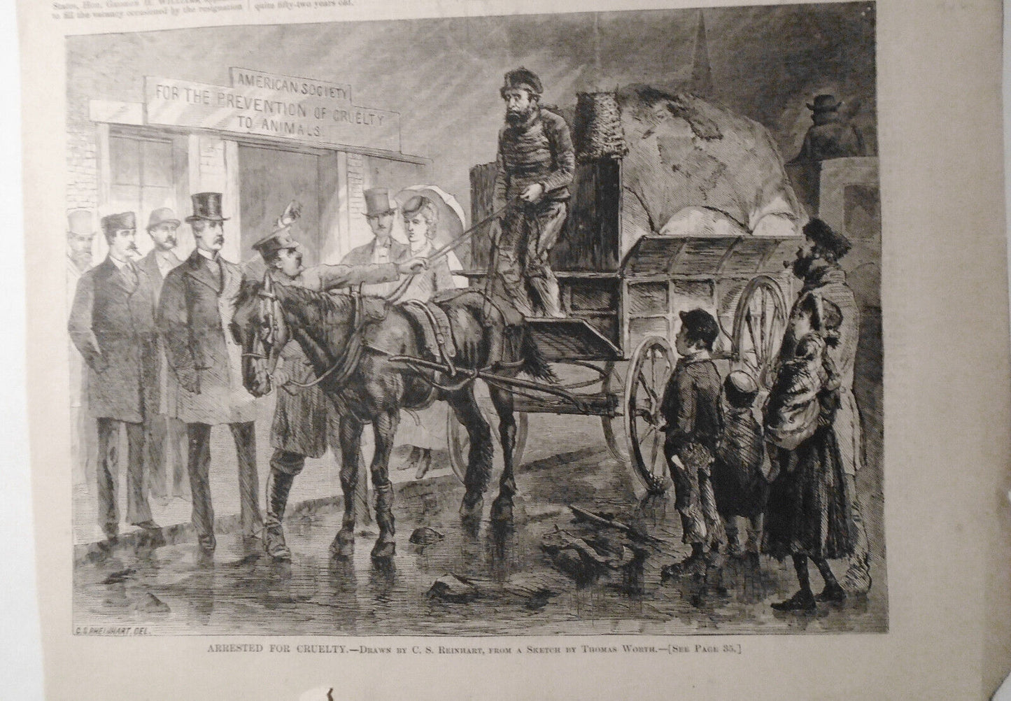 Arrested For Cruelty - - Harper's Weekly 1872