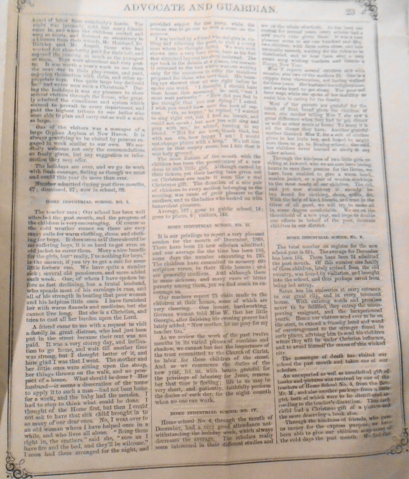 1869 Lot of 3 issues of  Advocate and Family Guardian