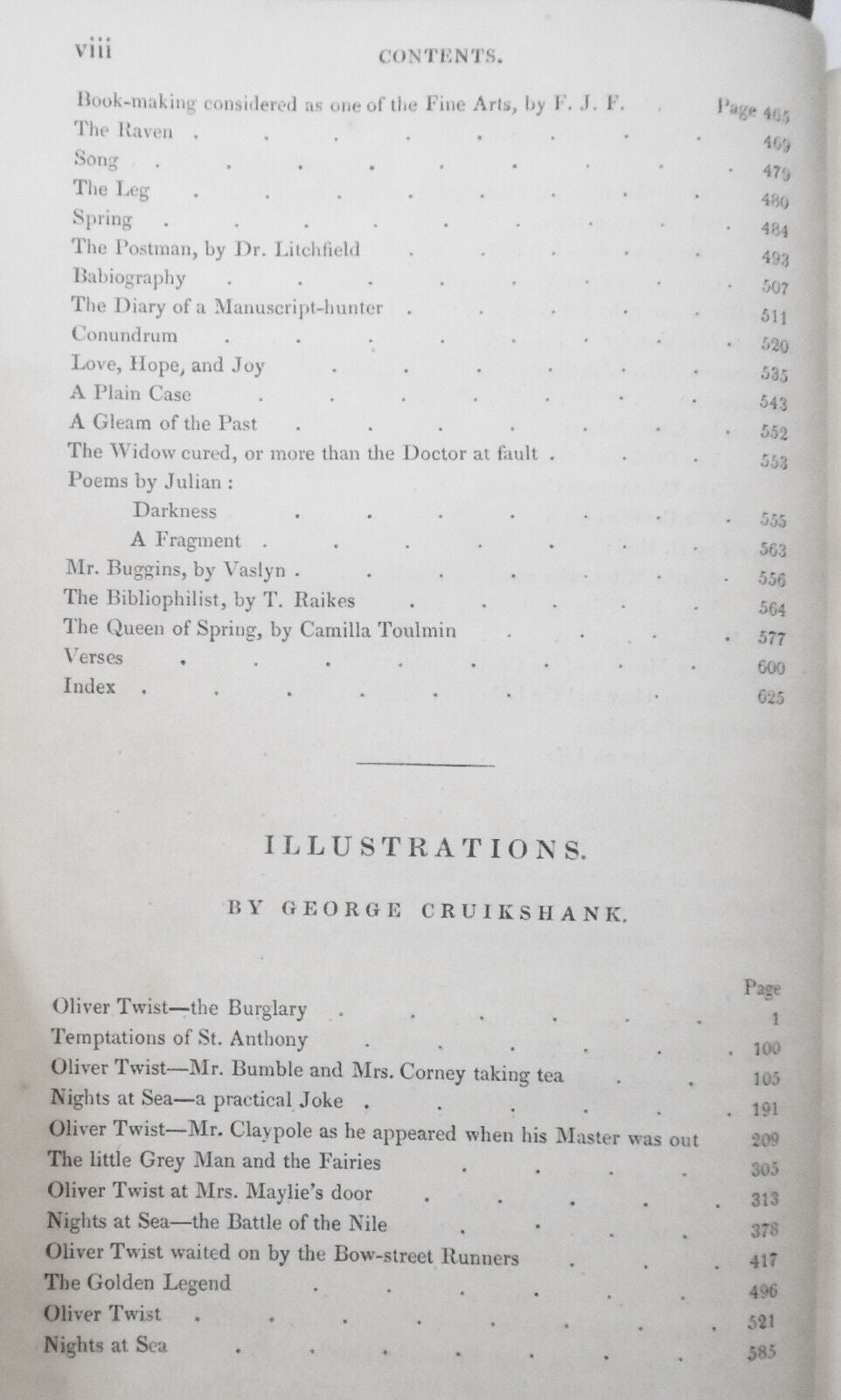 1838 Charles Dickens (Boz) / Bentley's Miscellany Vol 3. Oliver Twist, Ingoldsby