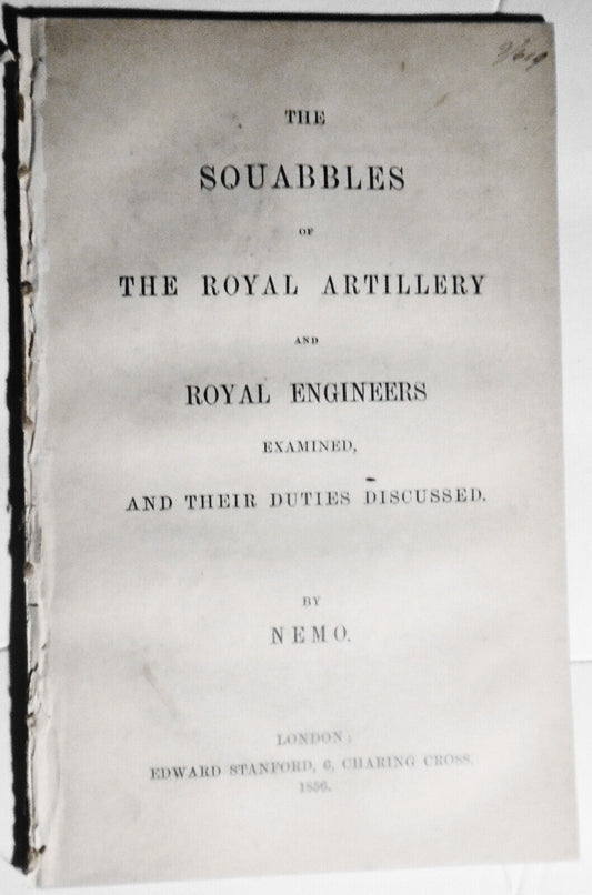 [Crimean War] Squabbles of the Royal Artillery and Royal Engineers, by Nemo 1856