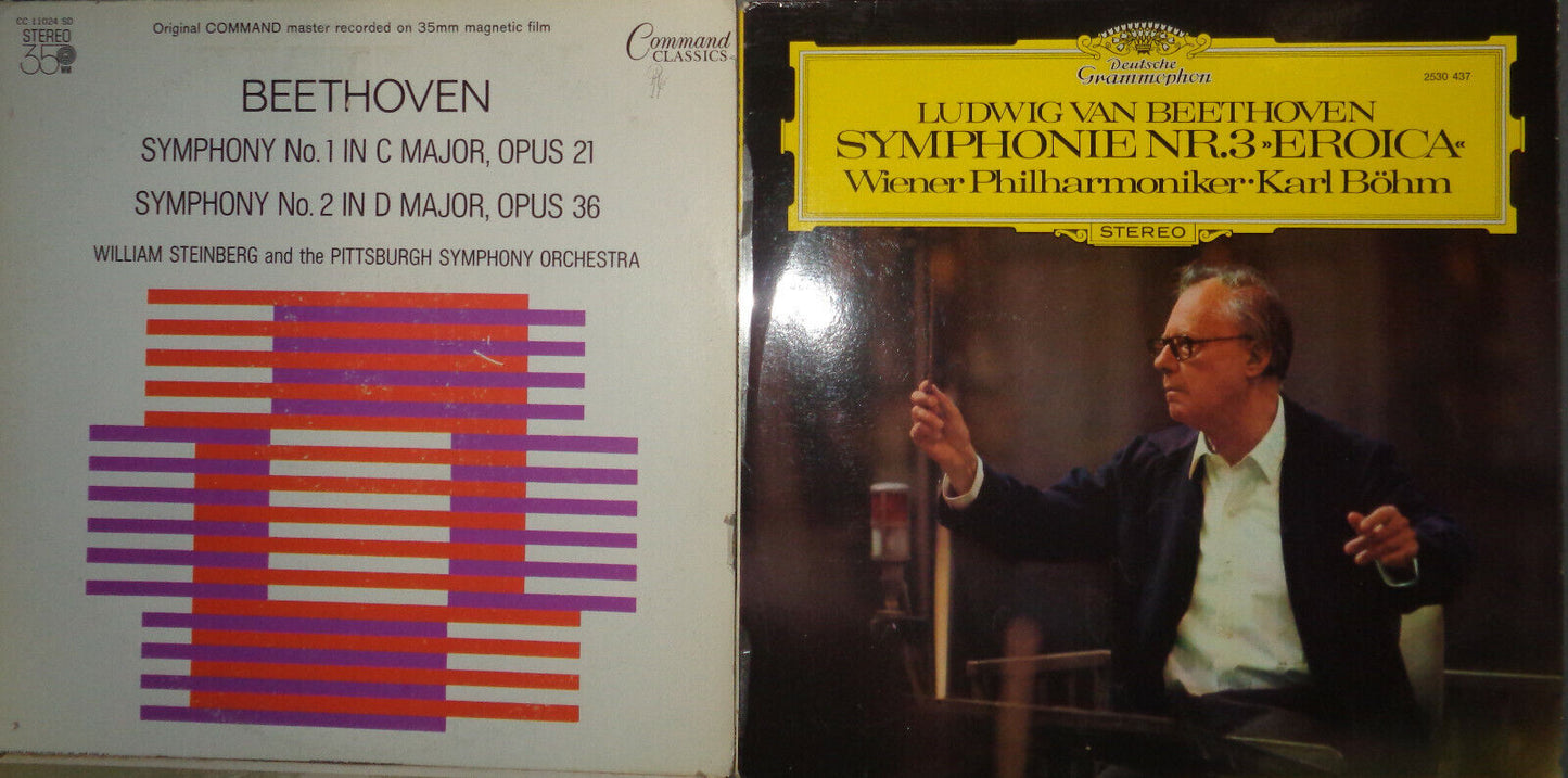 12 Beethoven LPs : Wuhrer, Brendel, Steinberg, Bohm, Szell, Kempff, Ashkenazy...