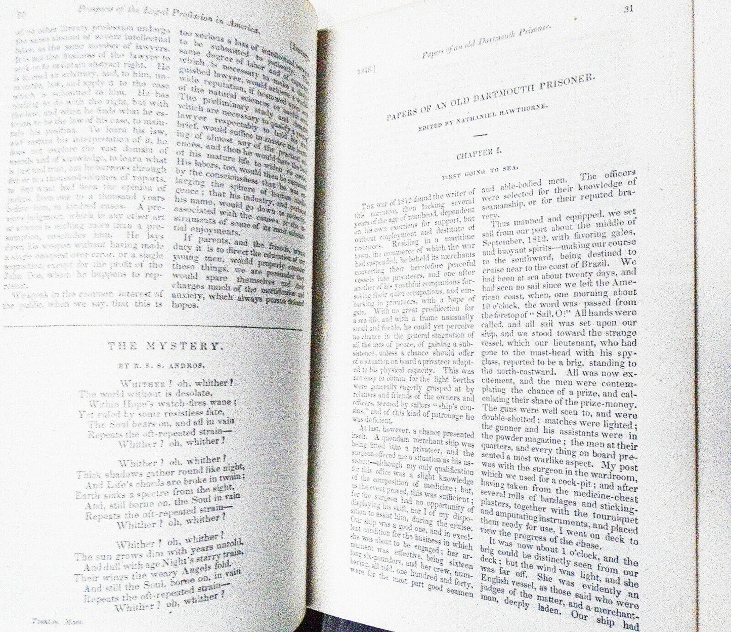 The United States Magazine and Democratic Review, Jan 1846 - Nathaniel Hawthorne