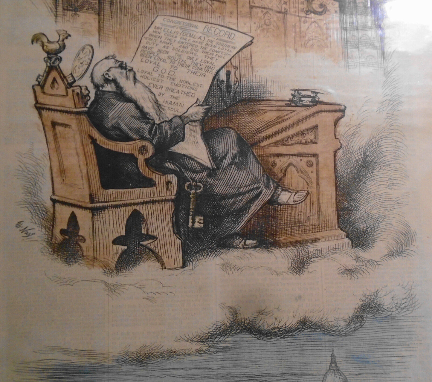 Southern Claims by Thomas Nast - Harper's Weekly February 15, 1879. Hand-colored