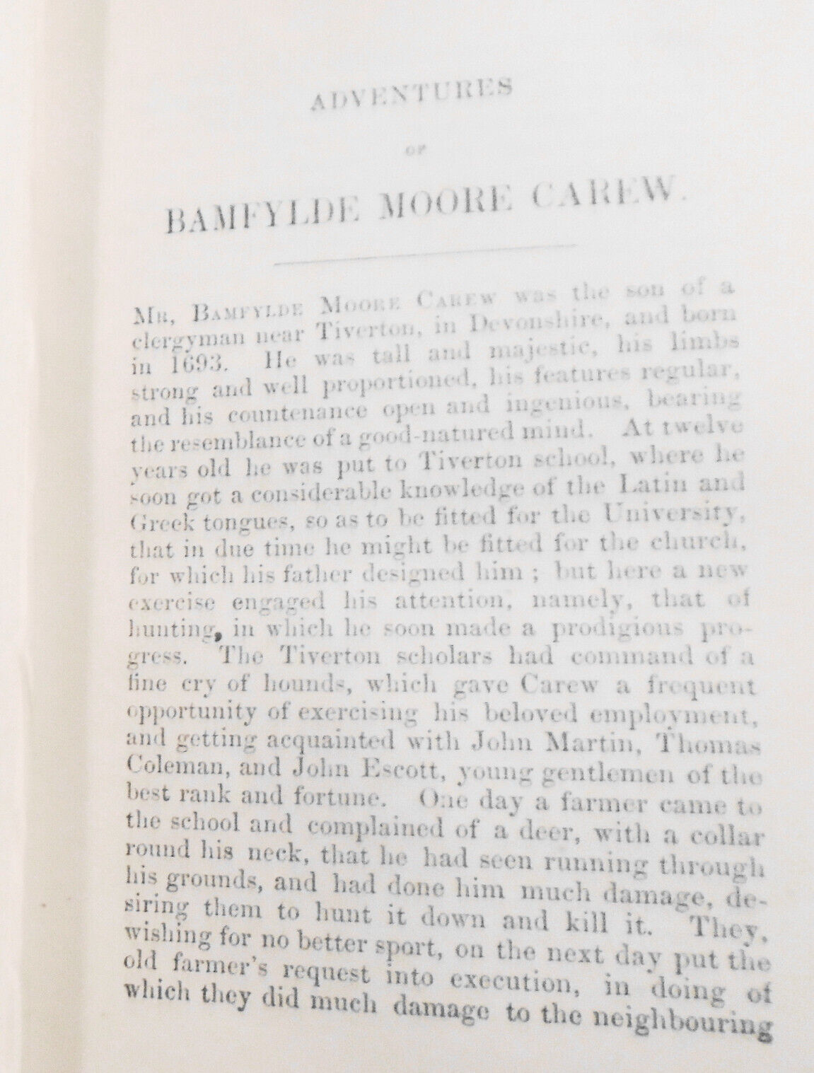 [Chapbook] A brief relation of the adventures of Bamfylde Moore Carew [1847]