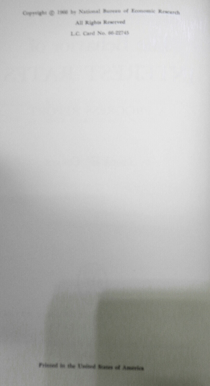 The behavior of interest rates: a progress report, by J W Conrad Hardcover 1966