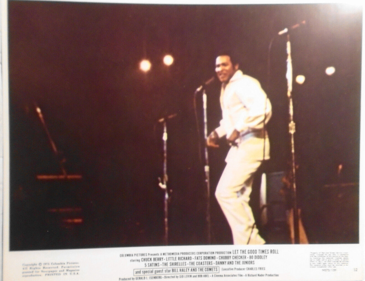 Little Richard, Bo Diddley, Fats Domino, Chubby Checker, 1973 4 Press Photos Lot