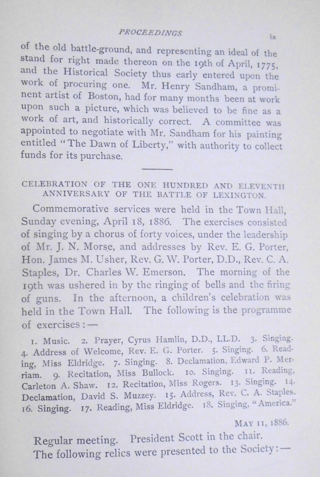 1890 Proceedings of Lexington Historical Society - Volume 1