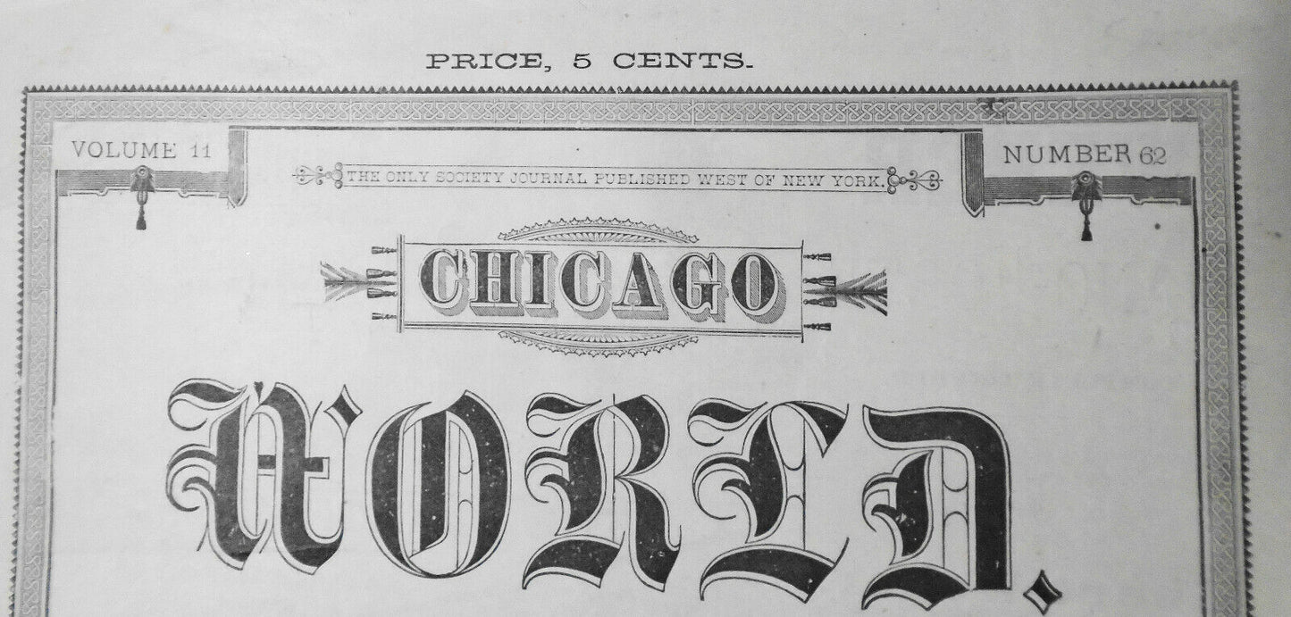 Chicago World - Society & the Fine Arts - April 30, 1881 Complete Original Issue