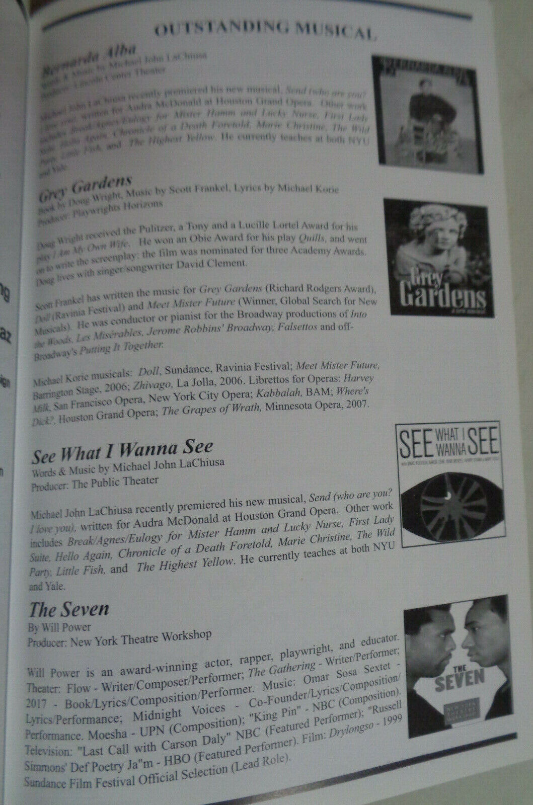 THE 21ST ANNUAL LUCILLE LORTEL AWARDS - PROGRAM - MAY 2006 - Wendy Wasserstein