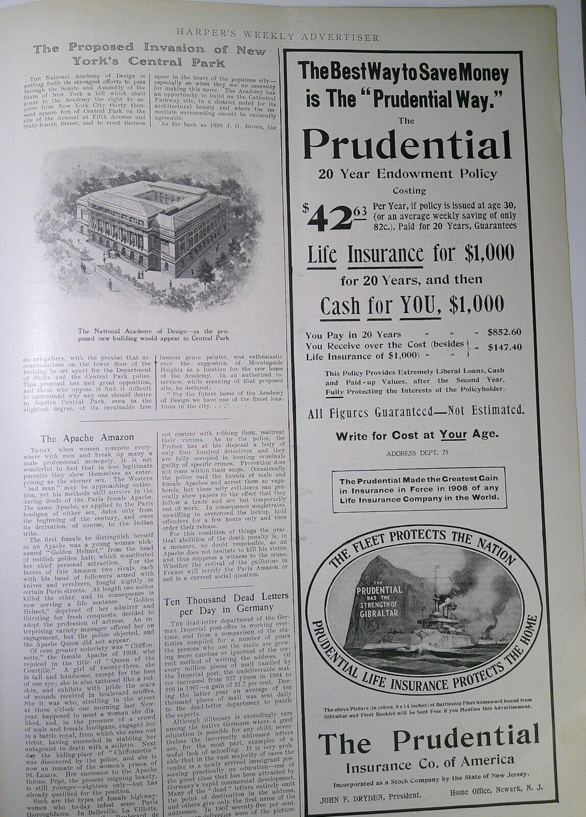 Harper's Weekly April 17,  1909.  The Wright Brothers fly for King Edward; etc