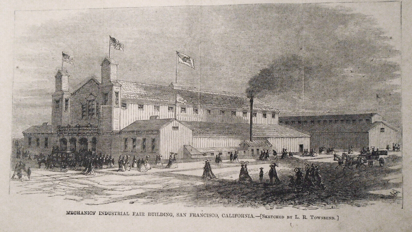 Mechanics' Industrial Fair Building, San Francisco - Harper's Weekly, 3/14/1868