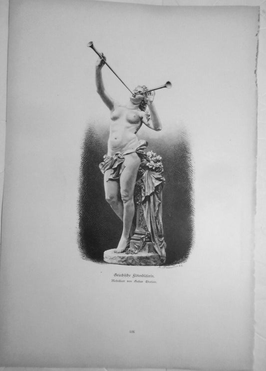 Griechische flotenblaserin, by Gustav Eberlein -- 1882