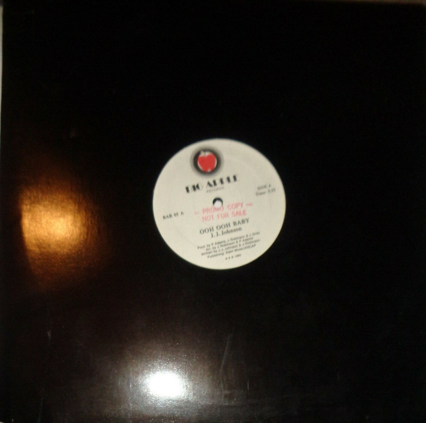 J.J. Johnson – Ooh Ooh Baby - Vinyl, 12", 33 ⅓ RPM - 1985 Promo copy