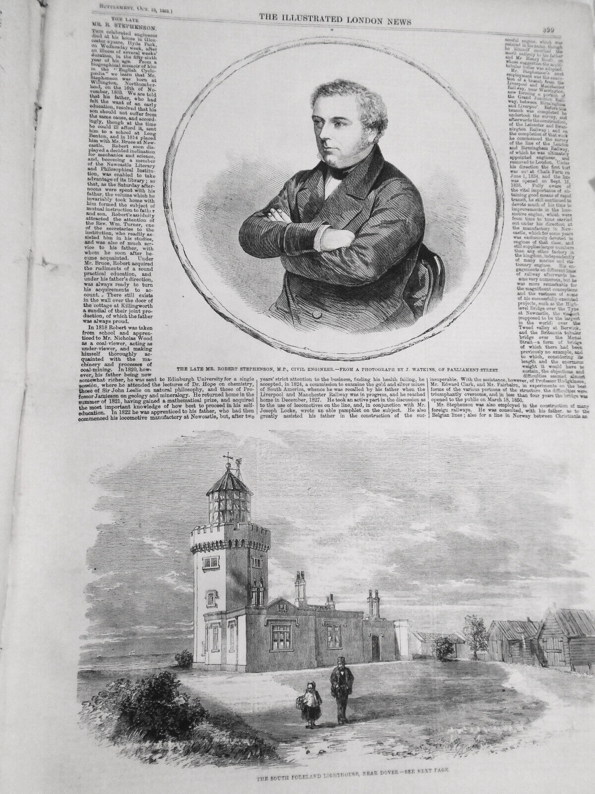 The Illustrated London News, October 22, 1859. Great Eastern; Glasgow Waterworks