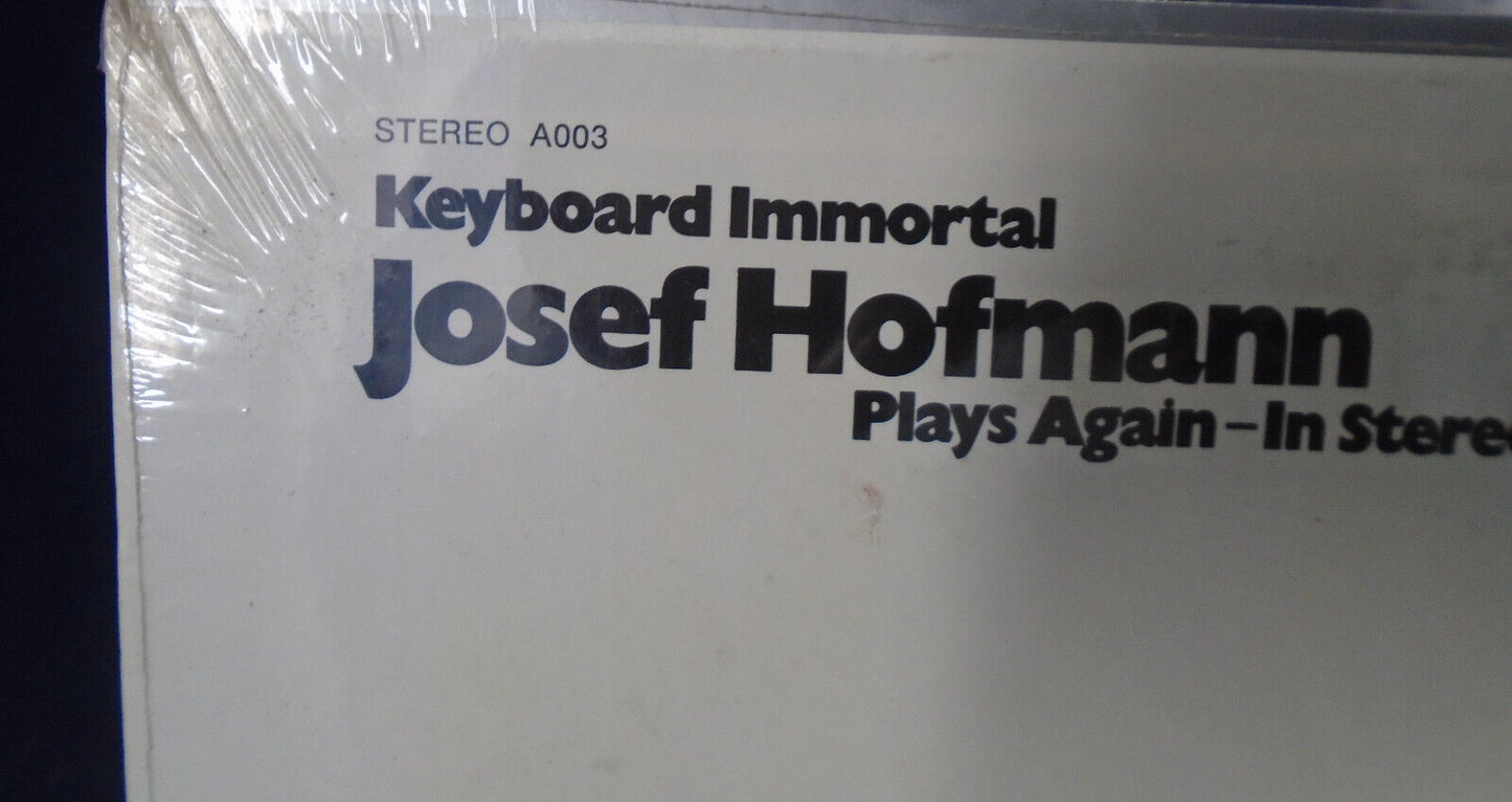 Keyboard Immortal Josef Hofmann LP : Plays Again - In Stereo --- **SEALED, NEW"*