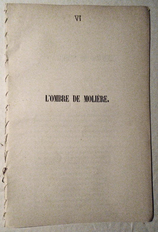 L'ombre de Moliere : poeme, by Alfred Philibert-Soupe - [1857]