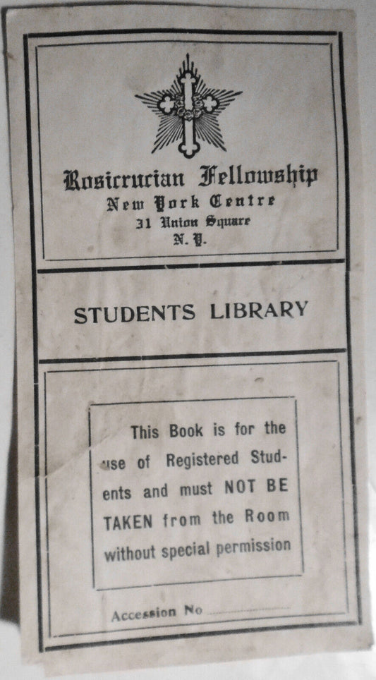 Rosicrucian Fellowship New York Center Students Library  Ex Libris Bookplate