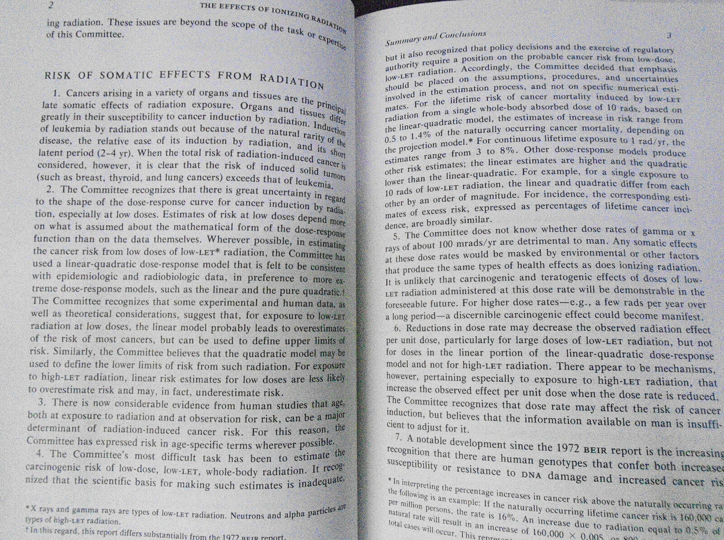 The Effects on populations of exposure to low levels of ionizing radiation, 1980