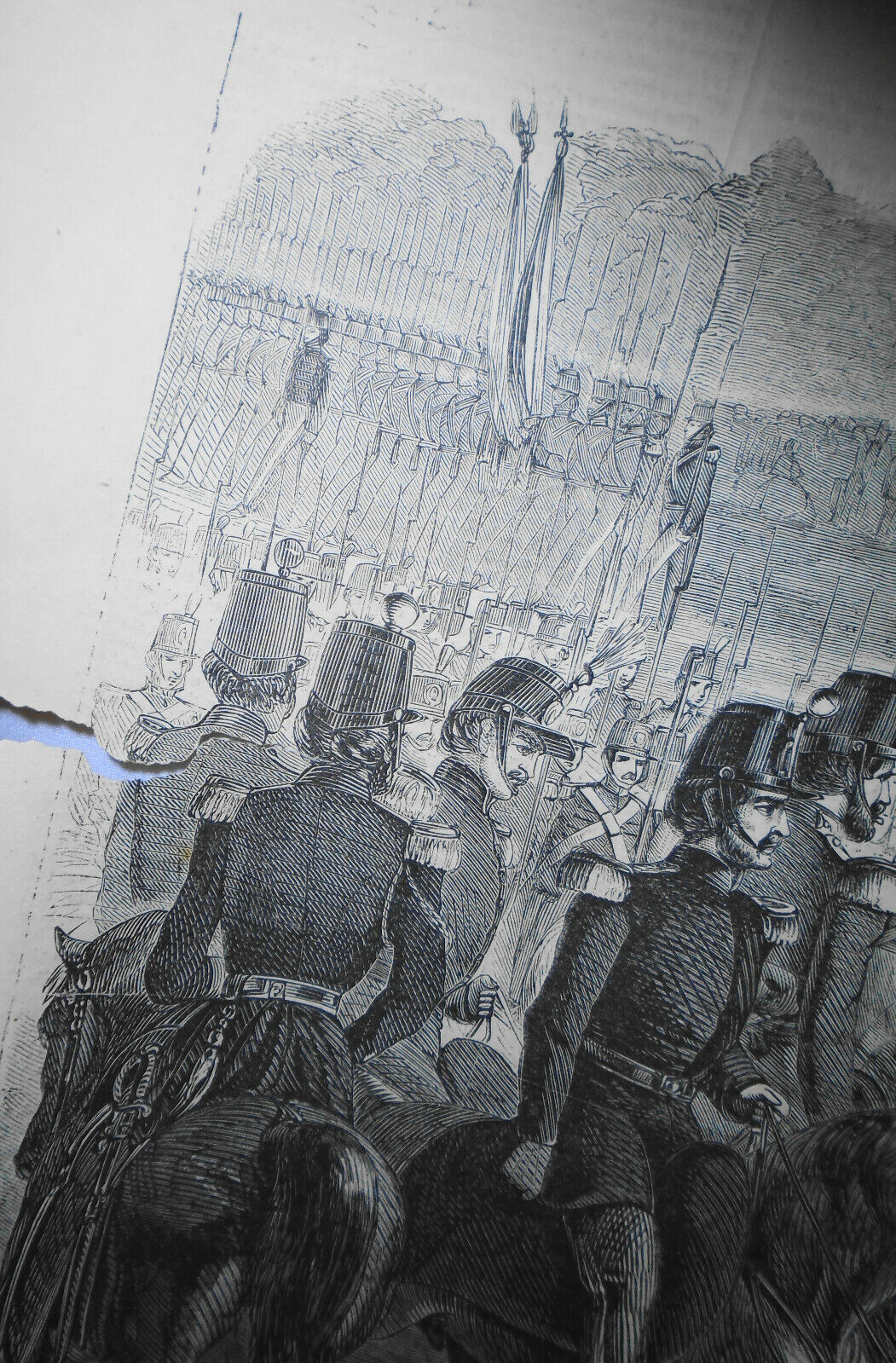 Review Of The Seventh Regiment N.Y. State Militia By GeneraL Hall -  HW 1860