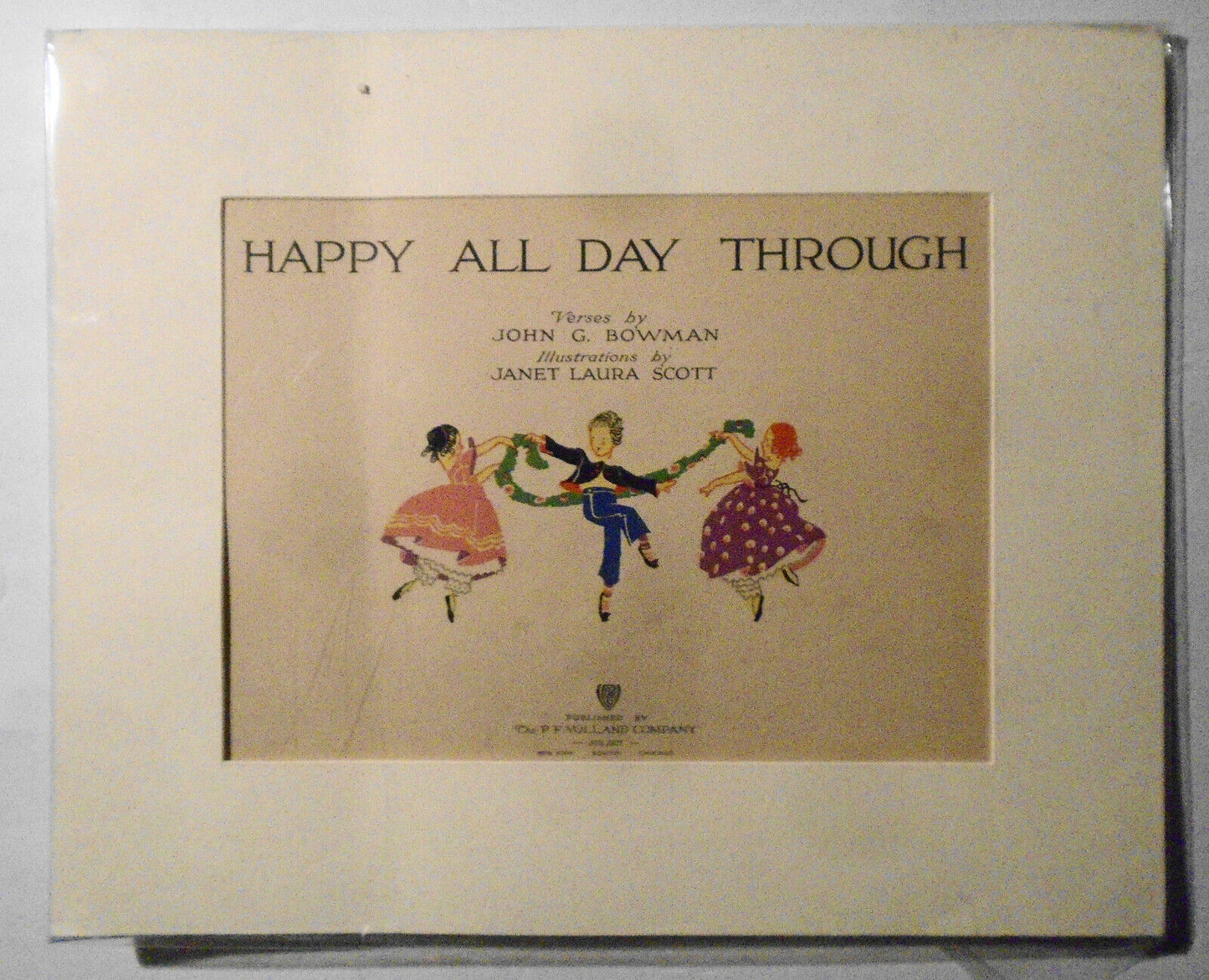 Happy All Day Through, by Janet Laura Scott. Original color print, 1917.