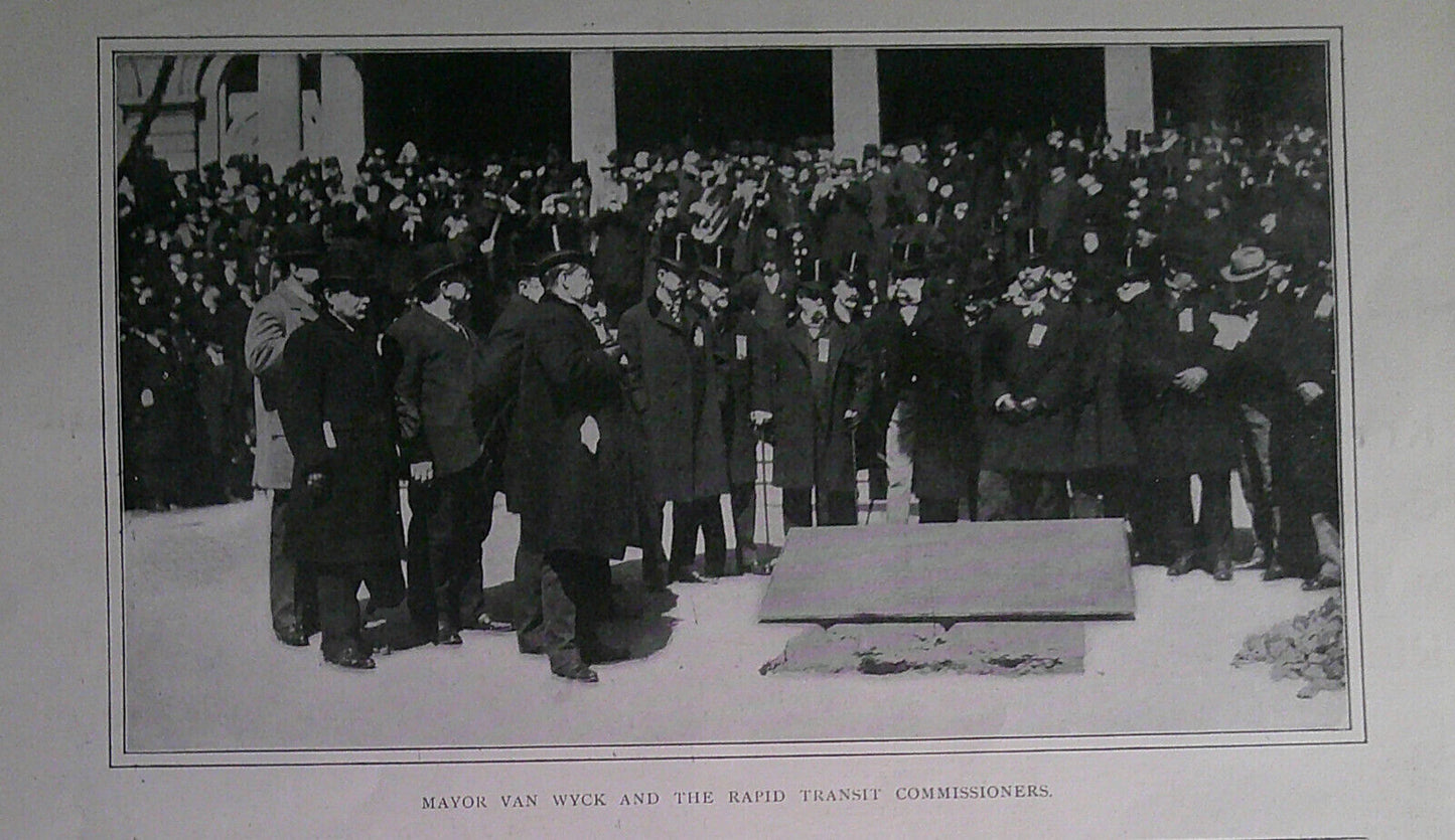 Breaking Ground for New York's Underground Railroad. Harper's Weekly, 1900.