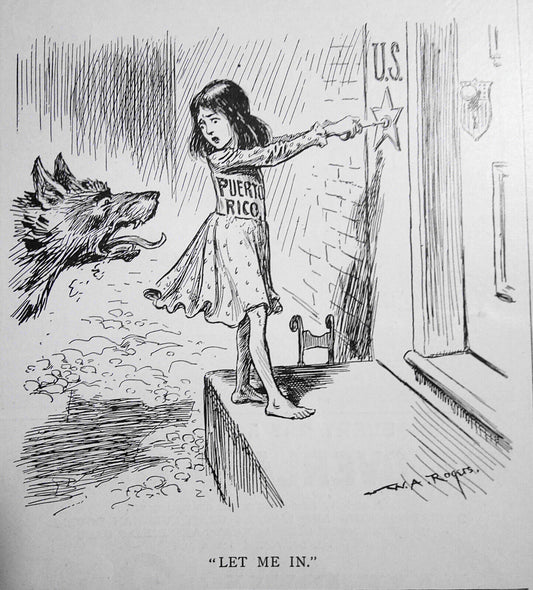 [Puerto Rico] Let me in, by W A Rogers.  Harper's Weekly, March 24, 1900