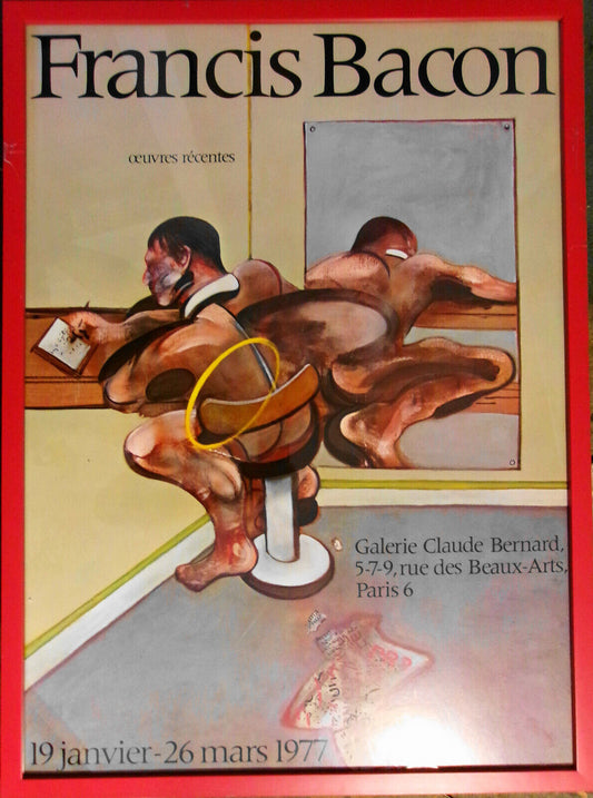 1977 Francis Bacon Poster - Oeuvres Recentes, Galerie Claude Bernard; framed