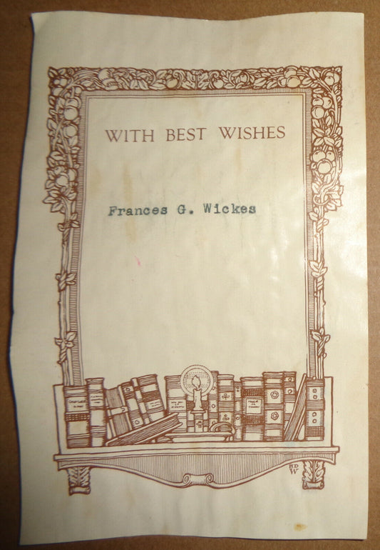 Frances G. Wickes Ex Libris Bookplate
