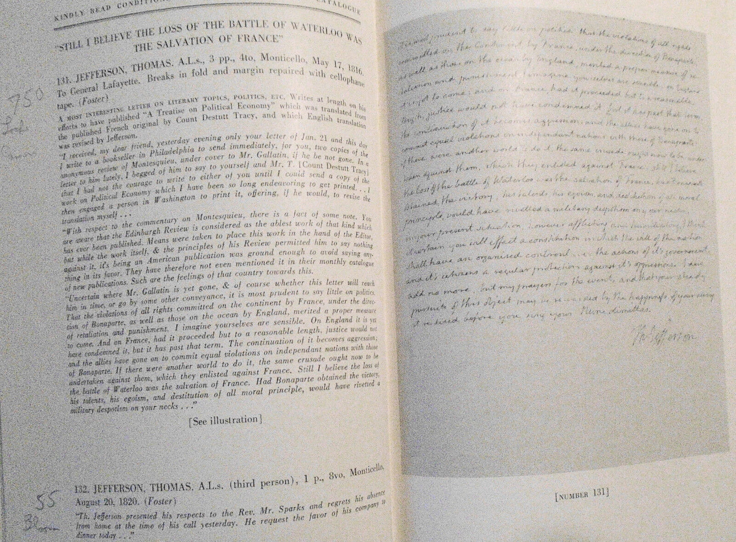 Autograph letters; Aztec manuscript, etc - Thomas Henry Foster Parke-Bernet 1957