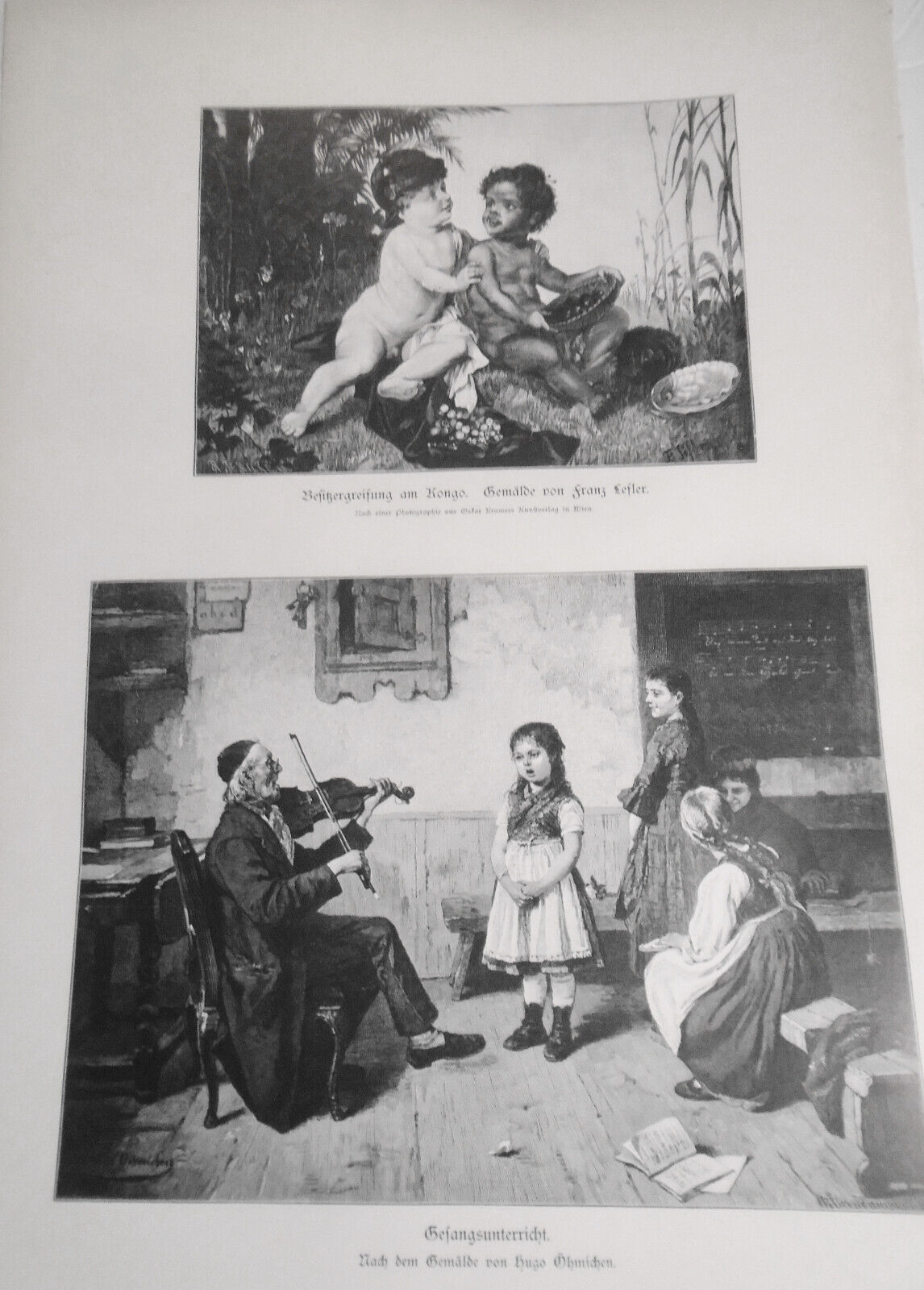 Befitzergreifung am Kongo - Franz Lefler + Gesangsunterricht Hugo Oehmichen 1886