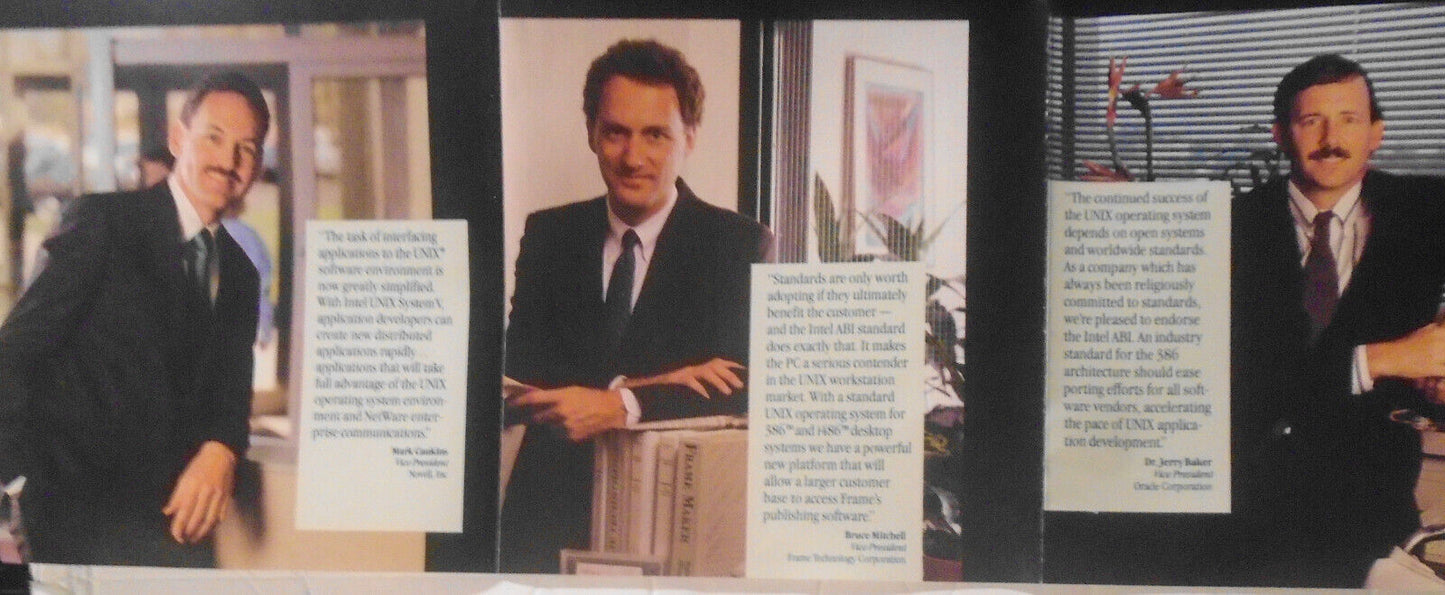 1989 Intel UNIX System V brochure: Michael Dell et al comments