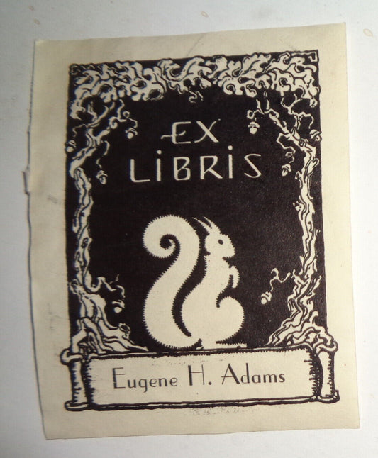 Eugene H. Adams Ex Libris Bookplate