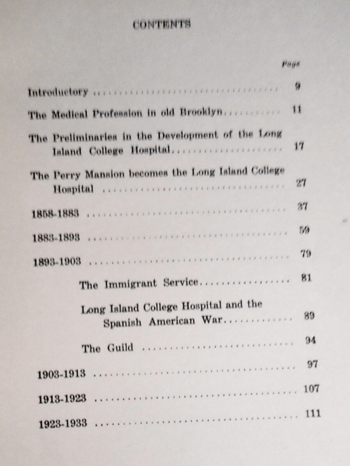 The Long Island College Hospital and Training School for Nurses, 1858-1883-1933